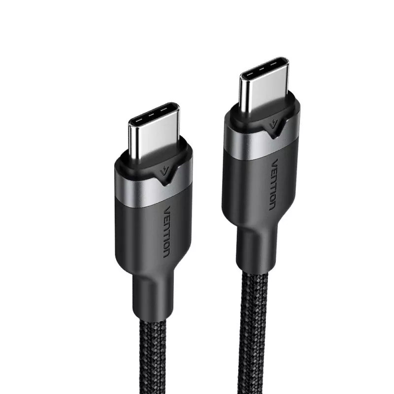 Cavo dati e ricarica USB-C a USB-C Vention TRDBH, 2 m, USB 2.0, 60 W PD, 3 A, 480 Mbit/s, nero