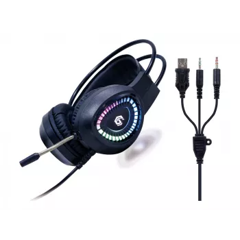 Tastiera gaming GEMBIRD GGS-UMGL4-01, formato completo, USB, QWERTY, 104 tasti, inglese US, con mouse, nero