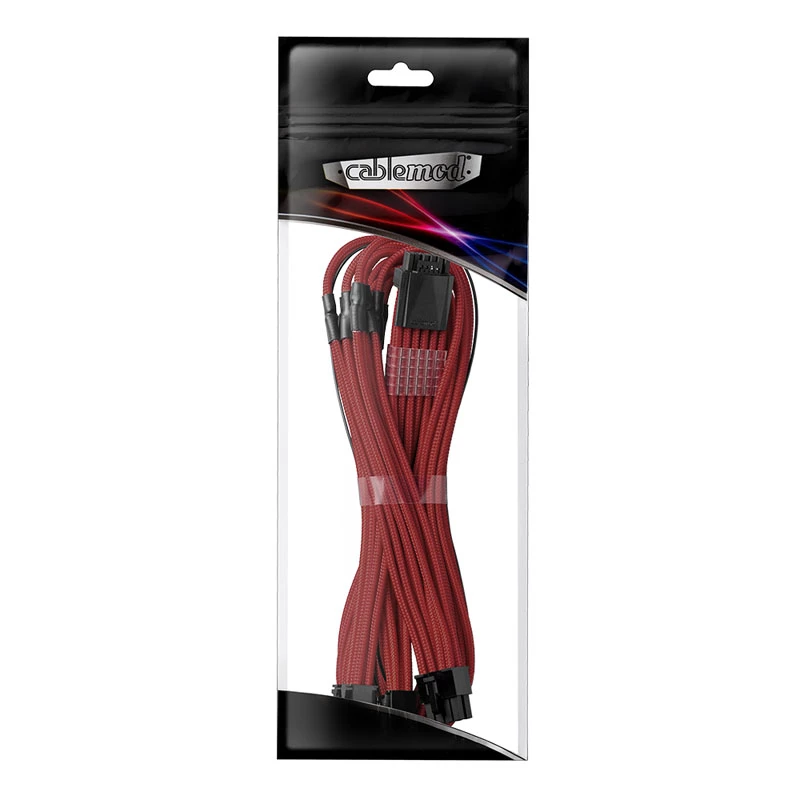 CableMod C-Series PRO ModMesh cavo 12VHPWR su 3x PCI-e per Corsair - 60 cm, rosso scuro