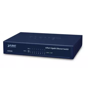 Switch Gigabit Ethernet 8 porte 10/100/1000Mbit/s – alimentazione esterna