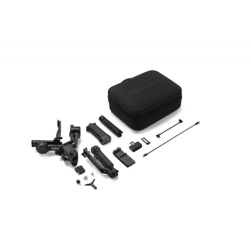 Stabilizzatore per camera a mano DJI RS 5 Combo — alluminio, batteria 30 h, 1,46 kg, nero