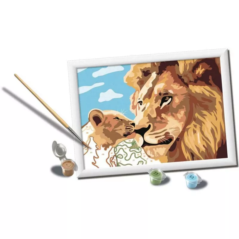 CreArt - Leone con cucciolo, colorare