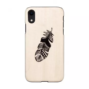 Custodia per smartphone man and wood per iPhone XR, Indian nero, guscio rigido protettivo