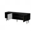 Mobile TV Cama Meble MOUNTAIN 154x40x55 cm – piano in truciolare, nero e oro