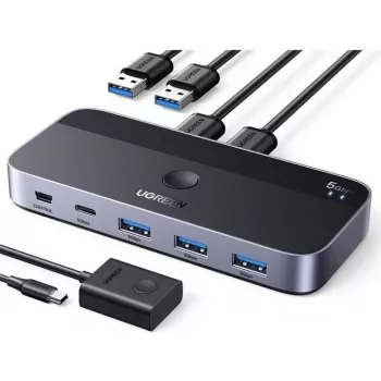 Switch KVM USB UGREEN CM662 2x4 uscita, nero