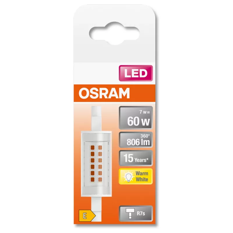 LEDvance Osram schlank LINE Lampada LED R7s 7 W 806 lm 2700 K (bianco caldo)