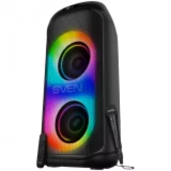 Altoparlante SVEN PS-1050, nero (200W, TWS, Bluetooth, FM, USB, microSD, display LED, 7200mAh)