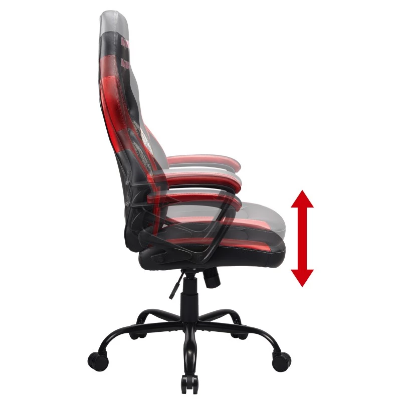 Sedia da ufficio Subsonic SA5642-IM1 seduta imbottita schienale imbottito nero rosso