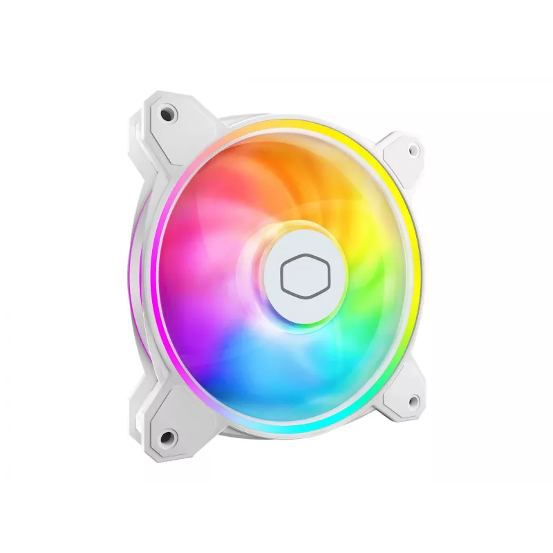 Cooler Master MasterFan MF120 Halo2 White Edition MFL-B2DW-21NP2-R2 ventola per case ARGB da 120 mm, 27 dB, 51,88 CFM, bianca