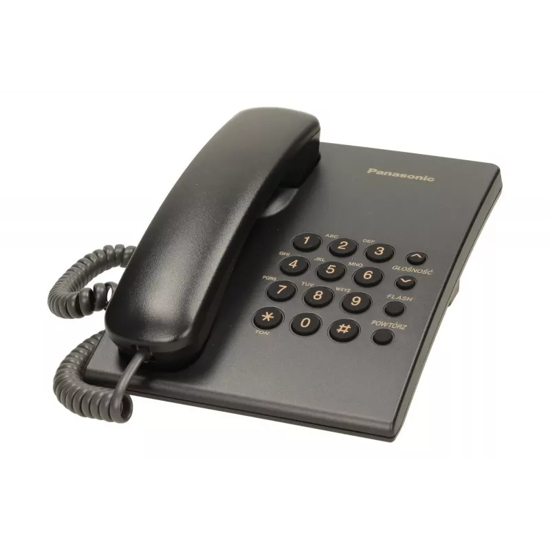 Telefono con filo Panasonic KX-TS500 nero con identificazione chiamante e vivavoce