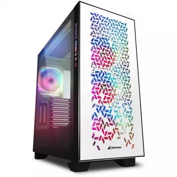 Sharkoon ELITE SHARK CA300H - tower - PC - bianco - ATX - EATX - micro ATX - Mini-ITX - metallo - vetro temperato - gaming