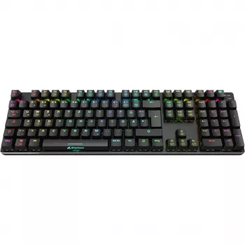 SKILLER SGK36W, Tastiera gaming nero, layout DE, Huano Red