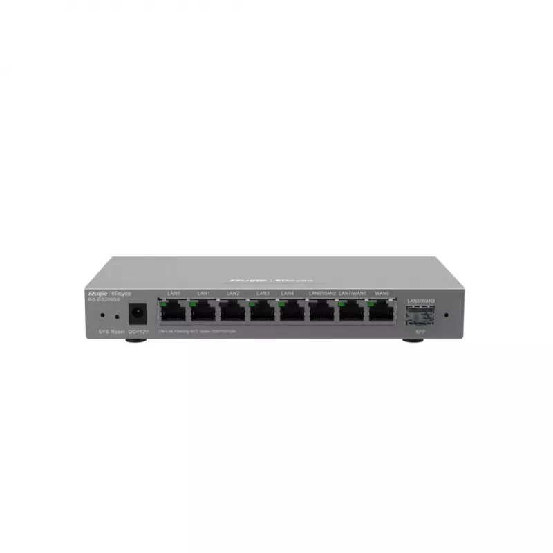 Ruijie Reyee RG-EG209GS router/controller Gigabit a 9 porte gestito dal cloud, 8x GbE, 1x SFP, VPN