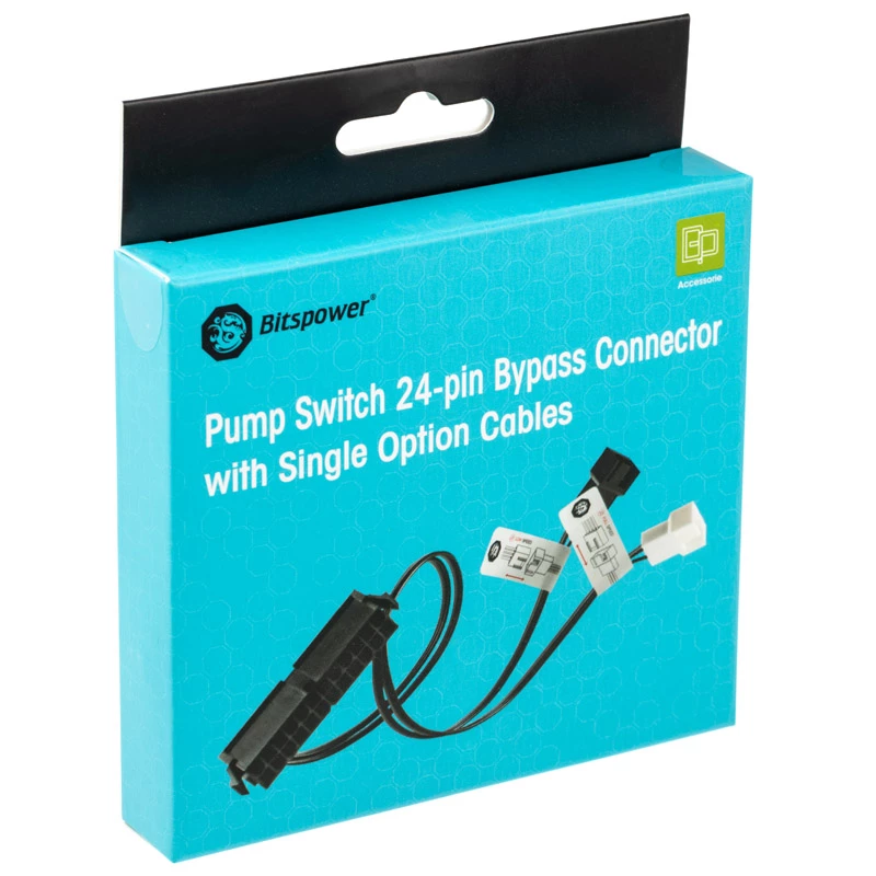 BitsPower 24‑Pin ATX bridge/tester con connessione ventola — BPTA‑PSC‑SOC