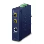 Convertitore di rete PLANET IGT-1205AT — Gigabit SFP 2 fibre, 1x RJ-45, 10/100/1000 Mbit/s, 12–48V, guida DIN, IP30