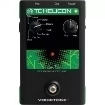 Processore effetti vocali TC-Helicon VoiceTone D1 Dubler Detuner — correzione dell'intonazione ed effetti di detuning