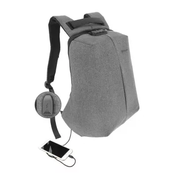 Zaino per notebook Tellur 15.6 Antitheft V2 con porta USB, grigio