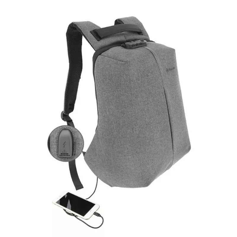 Zaino per notebook Tellur 15.6 Antitheft V2 con porta USB, grigio
