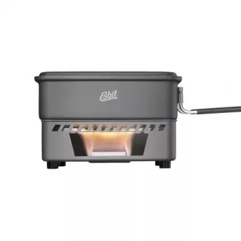 ESBIT set da cucina con combustibile solido pentola 1,1 L alluminio, nero