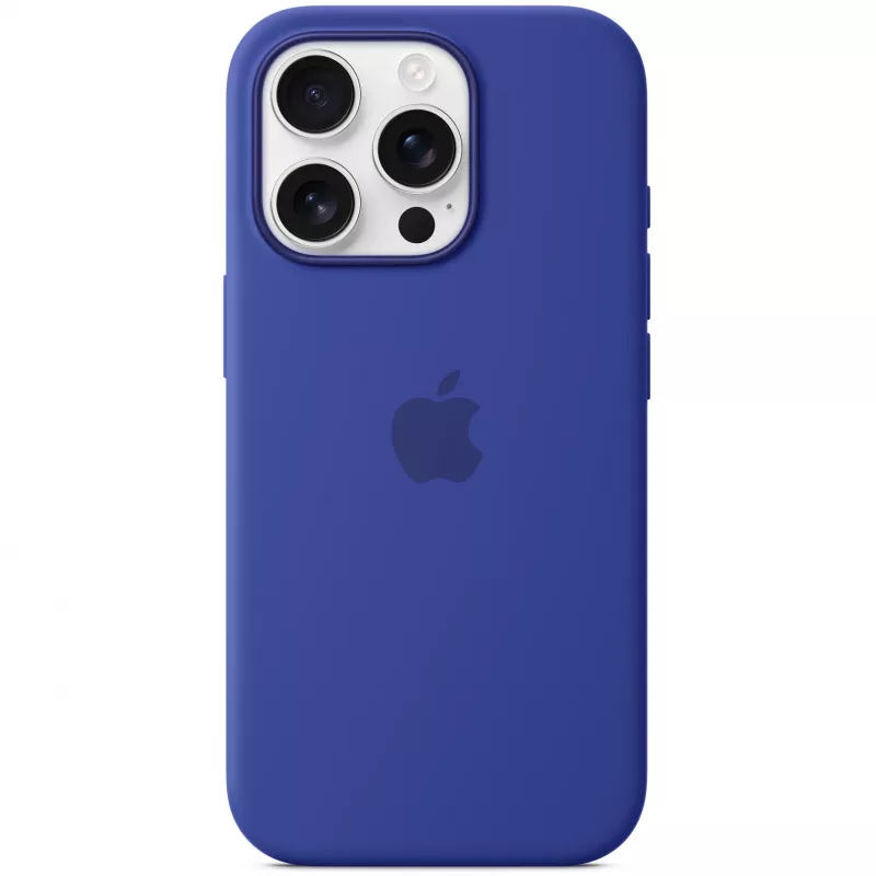 Custodia in silicone Apple iPhone 16 Pro MagSafe blu oltremare