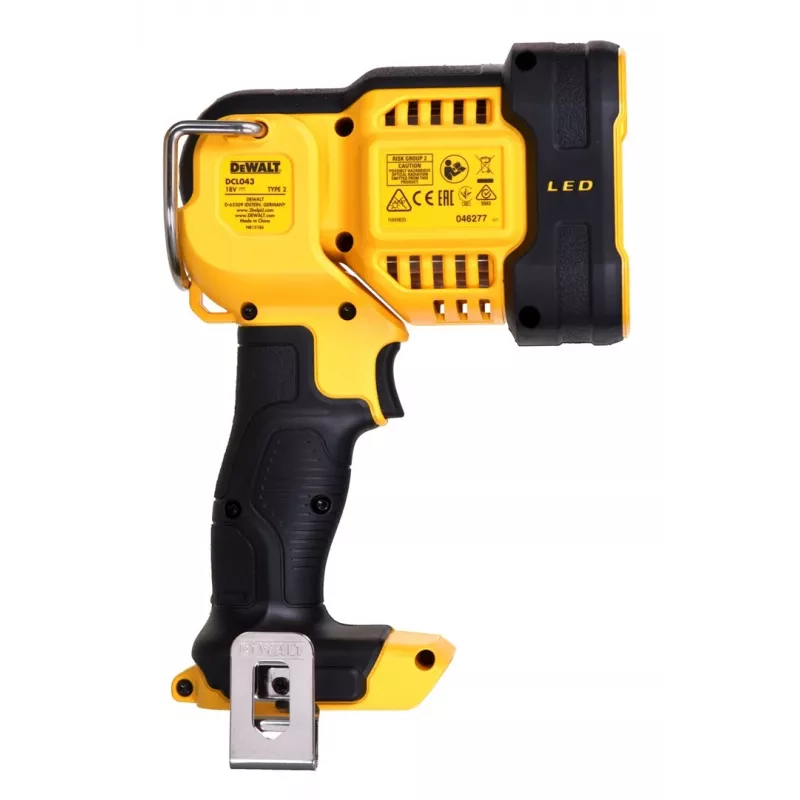 Lampada a sospensione DeWalt DCL043-XJ, LED 1000 lm, 3 lampadine, angolo di emissione 90°, giallo/nero