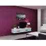 Supporto TV cama meble VIGO NEW 30/180/40, piano superiore bianco lucido, truciolare, 1800×400×300 mm