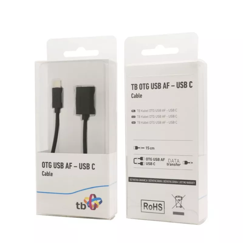 Cavo TB OTG USB AF - USB C 15cm nero (AKTBXKU4PAC015B)
