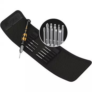 Cacciavite combinato Wera ESD/11 SB – 1 pezzo, punte Torx/Phillips/croce/taglio, manico in plastica (nero/giallo)