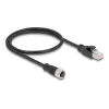 DeLOCK cavo adattatore M12 codifica D 4 poli connettore femmina su connettore maschio RJ45 50 cm