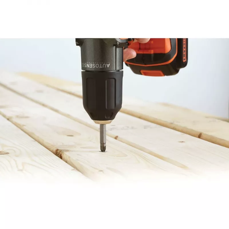 Trapano Black & Decker ASD18K-QW, senza chiave, 1,5 Ah, nero/arancione