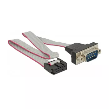 Cavo seriale DeLOCK 89900 grigio 0,25 m RS-232 DB9 9-Pin COM