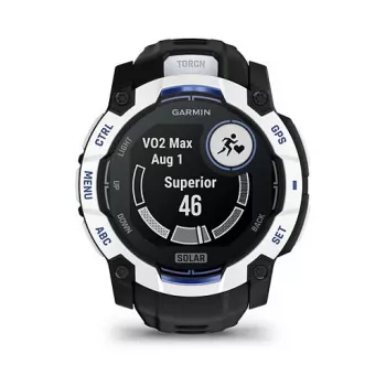 Smartwatch GARMIN Instinct 3,05 cm (1,2 inch) AMOLED 45 mm 390x390 px touchscreen nero bianco GPS 4 GB 53 g cinturino in silicone