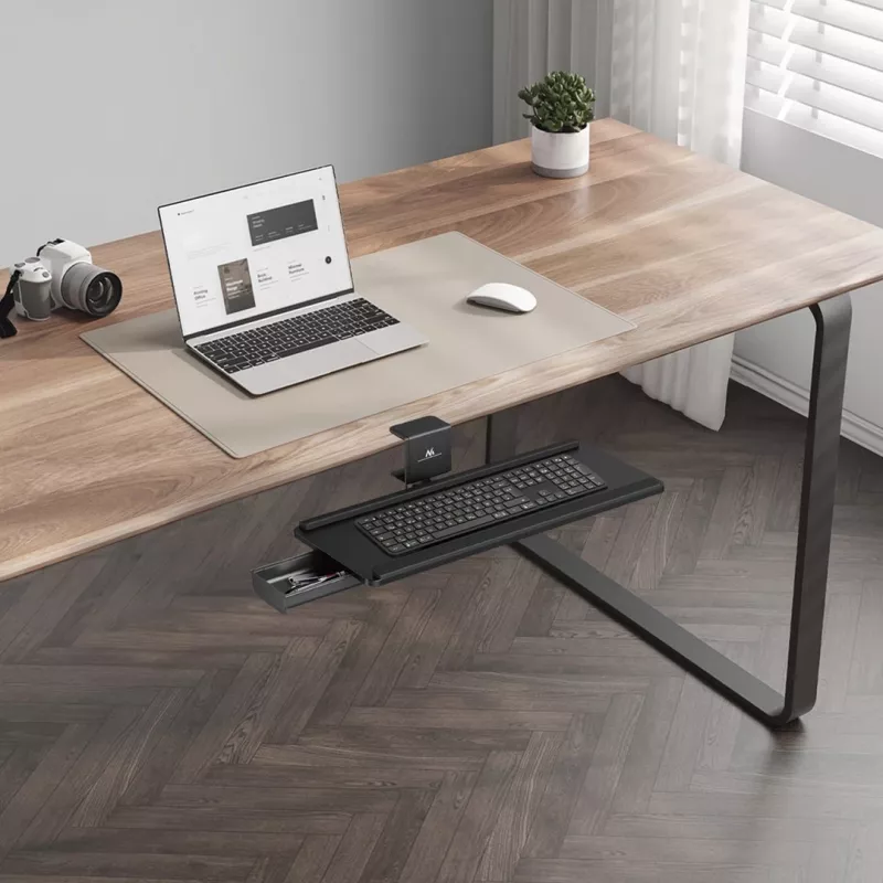 Supporto per tastiera sottoscrivania Maclean, carico max. 5 kg, regolabile in orizzontale e verticale, nero, MC-108 B