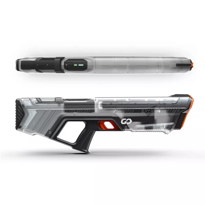 Pistola ad acqua SpyraOne SpyraGO Clear trasparente — pistola ad acqua ricaricabile compatta SPGO1T