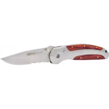 Coltello a serramanico KS Tools 907.2190, lunghezza lama 220,0 mm, con meccanismo di blocco