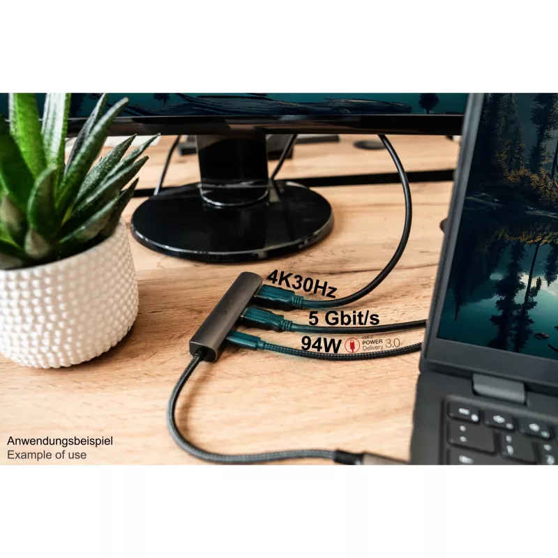 Hub USB Type-C Alcasa HUB-C002A 5000 Mbit/s HDMI USB 3.0