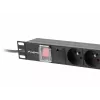 LANBERG PDU-07E-0200-IEC-BK PDU 1U 10A 7 prese francesi 2m nero