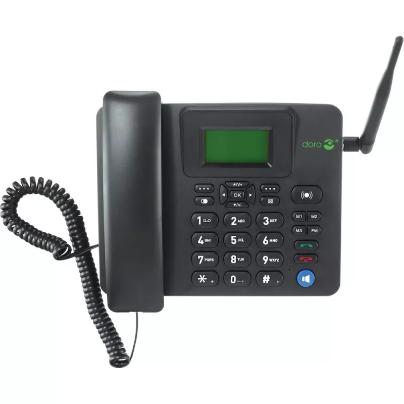 Telefono IP Doro 4100H nero cordless con cornetta LCD 128x64 500 voci