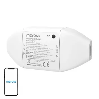 Interruttore smart Wi-Fi Meross MSS715MA-UN compatibile Matter – relè da incasso a un canale per la domotica