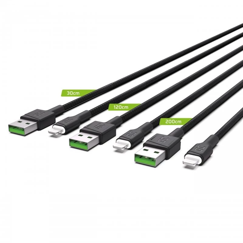 Set di cavi Lightning Green Cell KABGCSET04 30cm 120cm 200cm