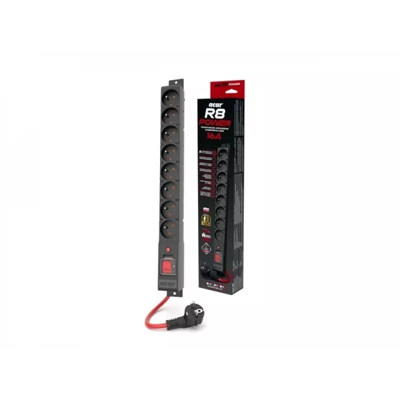 Ciabatta R8 Power 5M 8X 230V Pl 16A Acar W2452