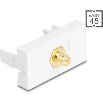 DELOCK adattatore connettore maschio RP-SMA su connettore femmina RP-SMA bianco, modello 90903