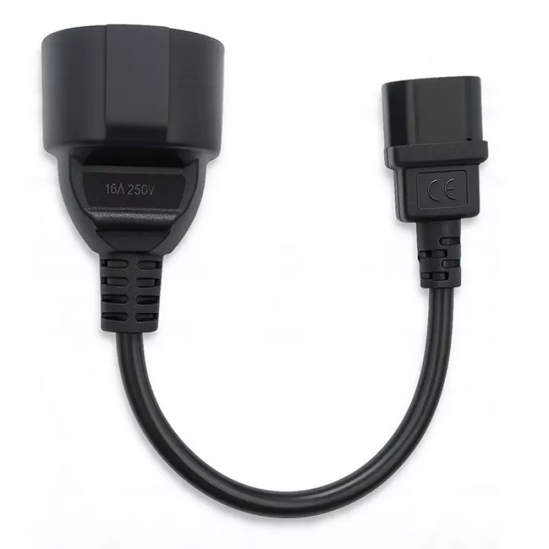 Adattatore di rete QOLTEC IEC 320 C14 a spina francese, cavo 0,15 m