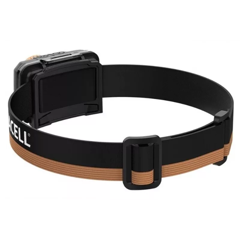 Torcia frontale Duracell DH400 nera, arancione