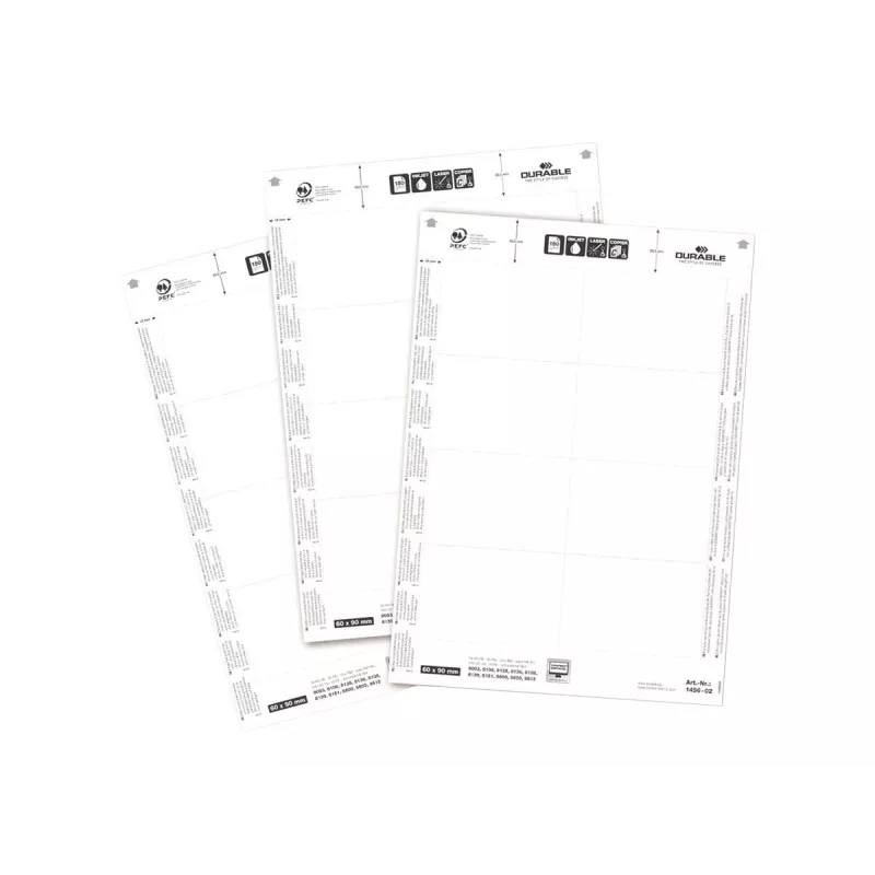 Inserto portanome Durable 1456-02 60x90 mm bianco