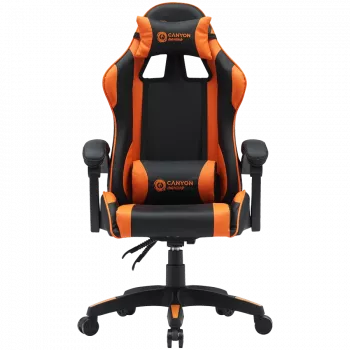 Sedia gaming CANYON Core SGCH2 nero arancione — design ergonomico, regolabile in altezza