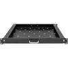 Qoltec 54509 ripiano scorrevole in acciaio per rack, 600x600, nero