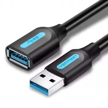 Cavo prolunga USB 3.0 Vention CBHBH 2 m — USB-A maschio a USB-A femmina, 5 Gbit/s, nero