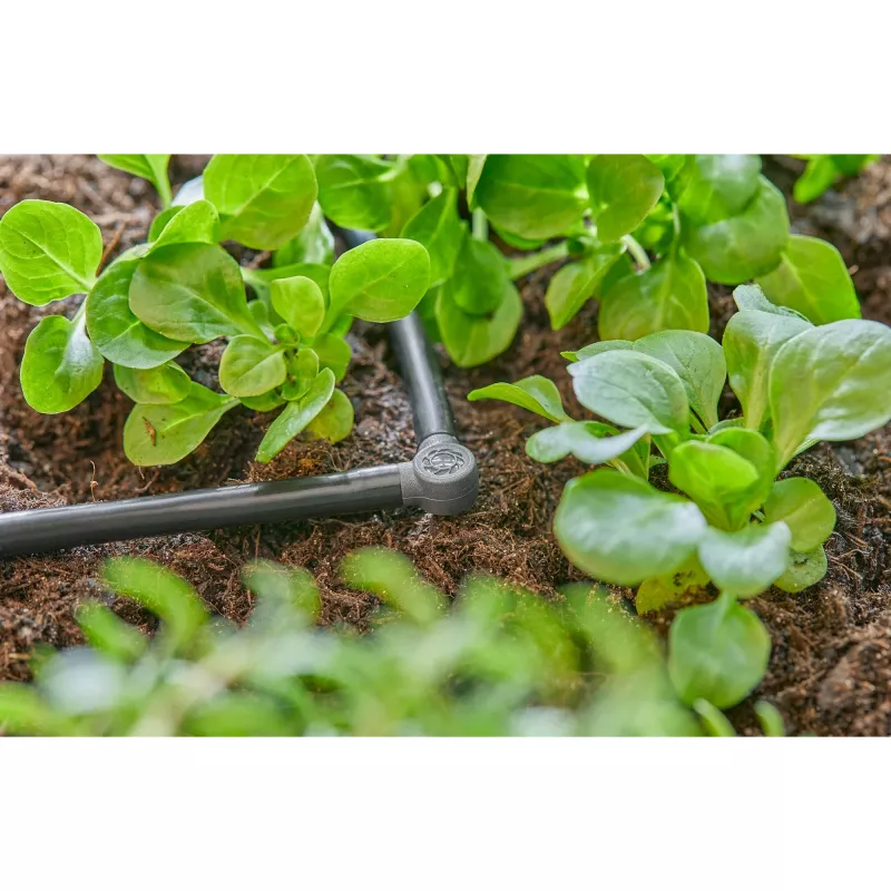 Connettore a L Gardena per sistema di irrigazione a goccia plastica