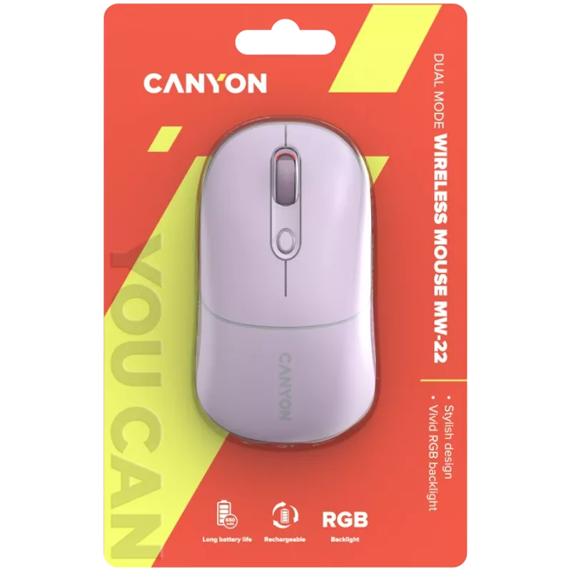 CANYON Mouse MW-22 2in1 BT/Wireless Pearl Rose